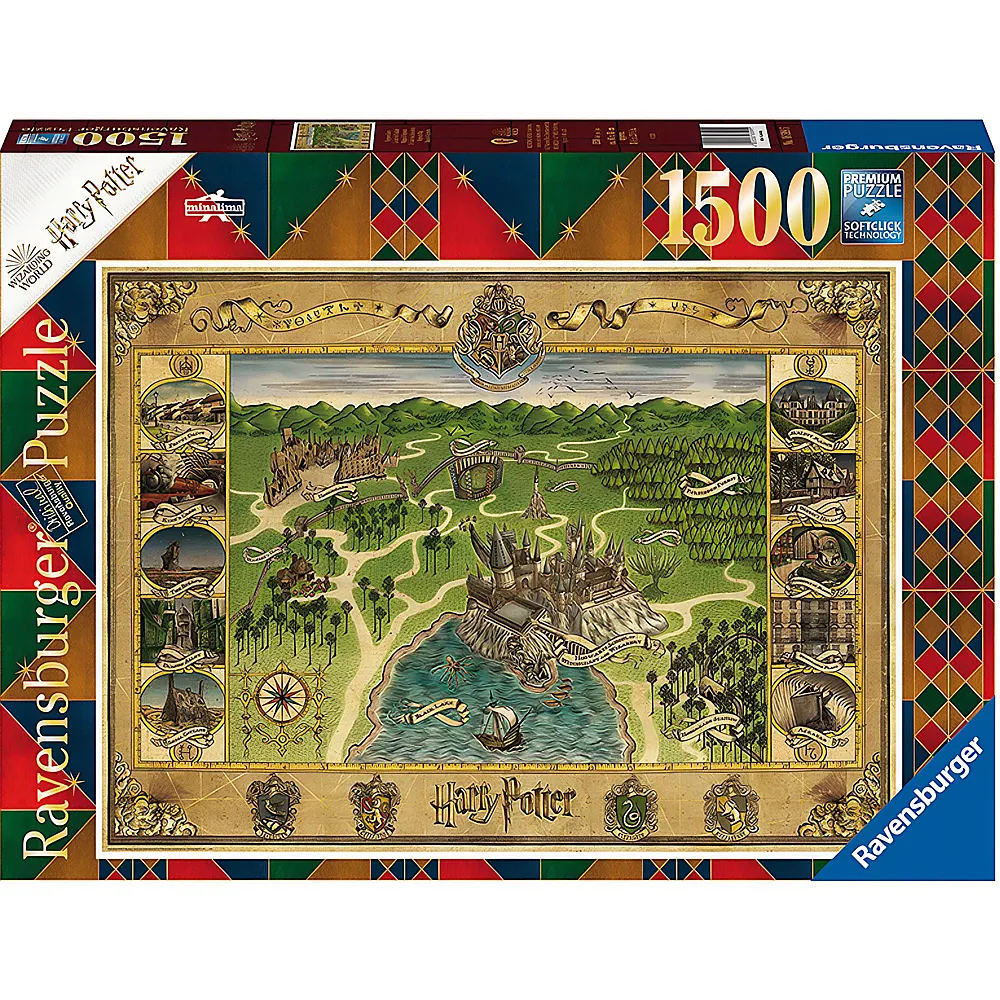 Ravensburger Puzzle Harry Potter Hogwarts Karte 1500Teile