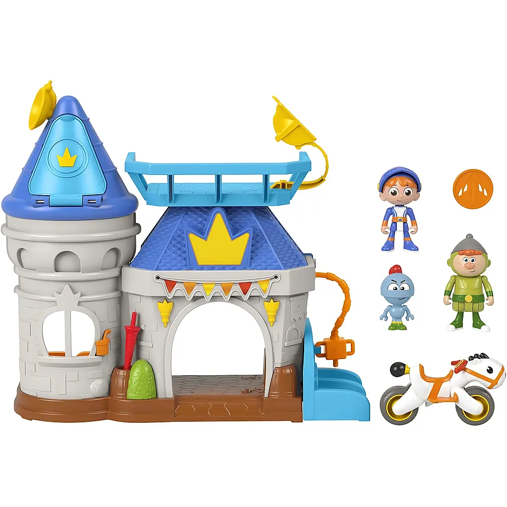 Imaginext Gus der klitzekleine Ritter, K�nigreichsschloss-Spielset mit 3 Figuren und Ponyfahrzeug, f�r Vorschulkinder ab 3 Jahren