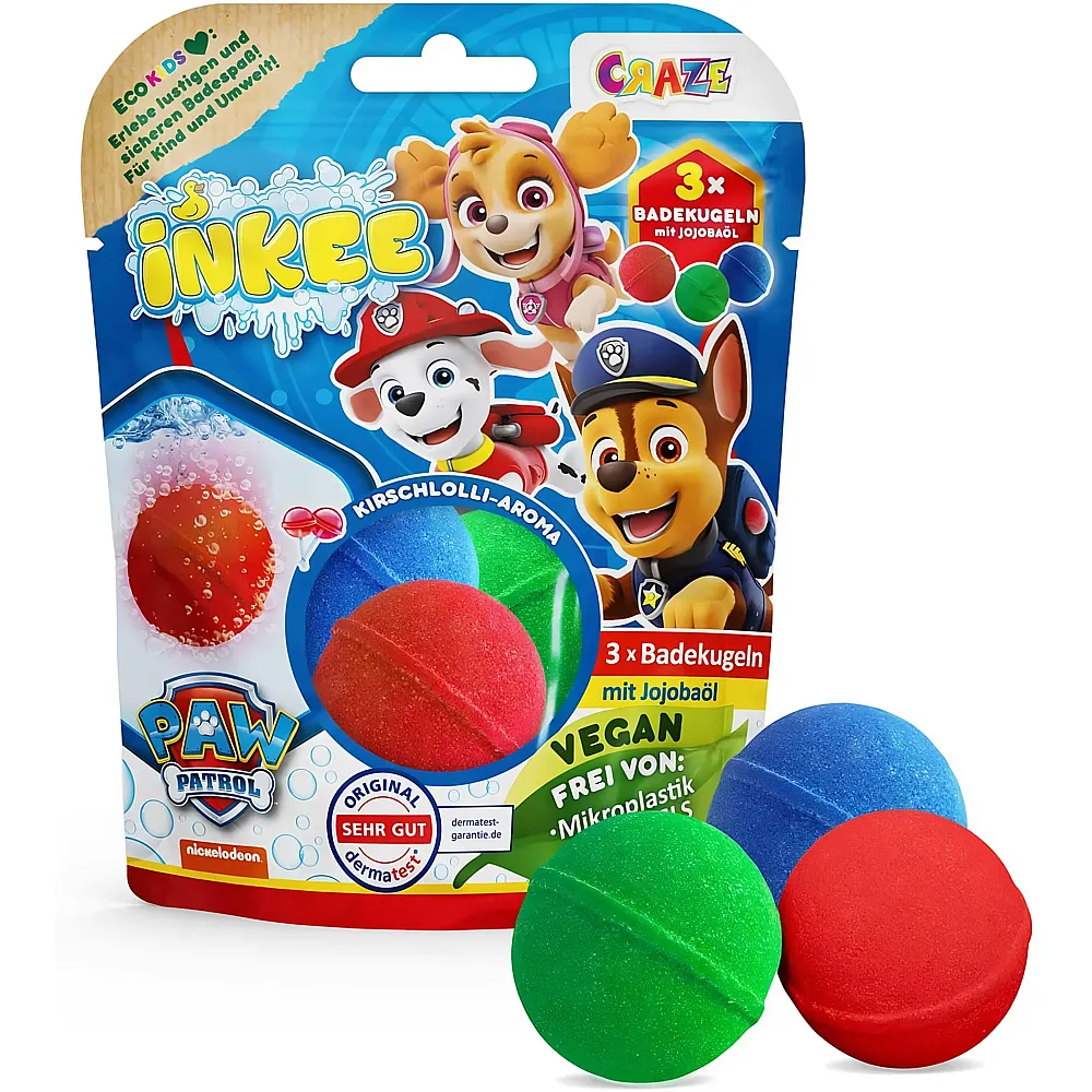 meinspielzeug - Craze Inkee 3er Pack Badekugeln Paw Partol Paw Patrol | Badespielzeug