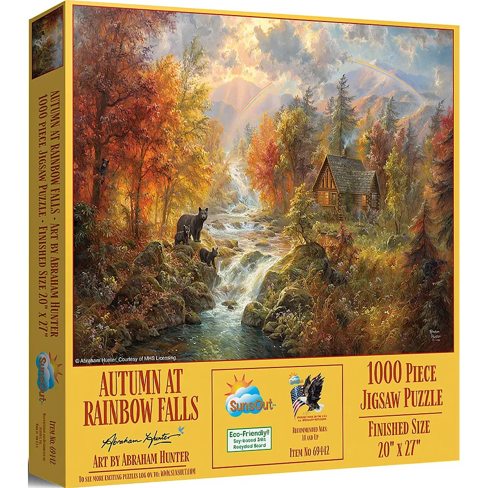 SunsOut Puzzle Abraham Hunter Herbst an den Rainbow Wasserf�llen - 1000 Teile
