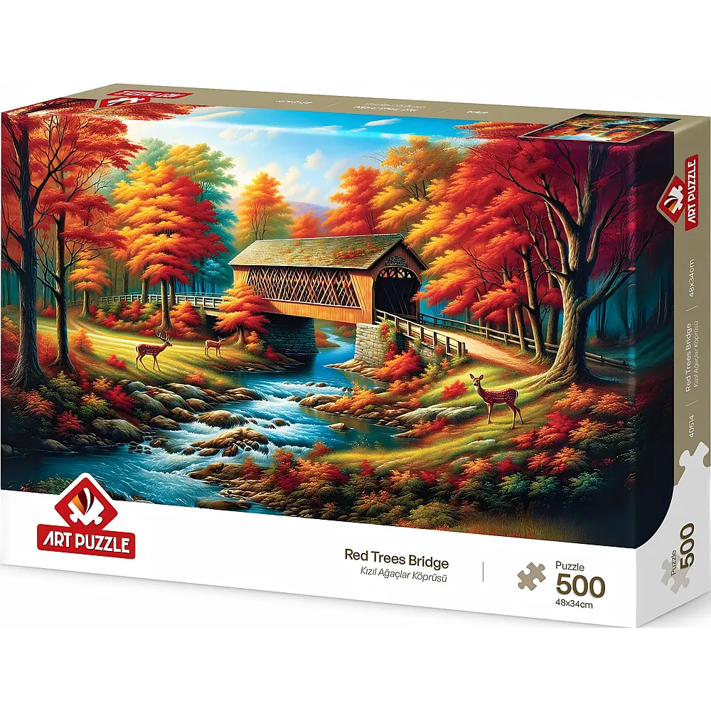 Art Puzzle Puzzle 500 Teile Br�cke im Herbst