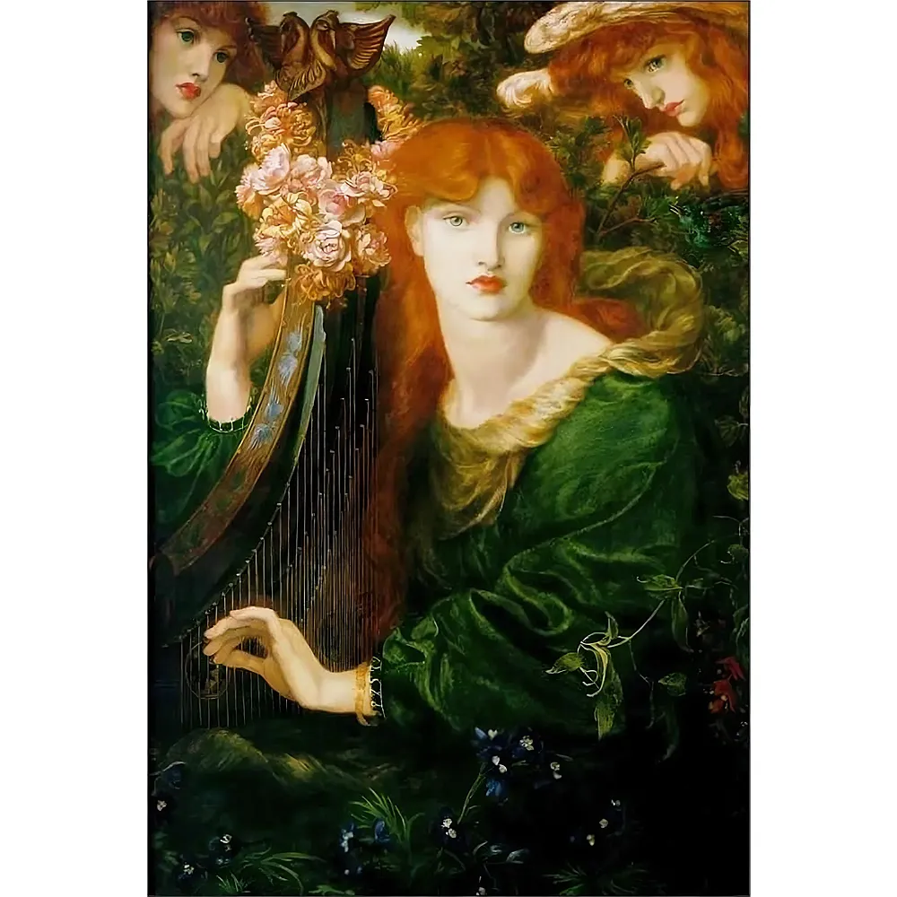 Gold Puzzle Dante Gabriel Rossetti La Ghirlandata - 1000 Teile - Puzzle 1000 Teile