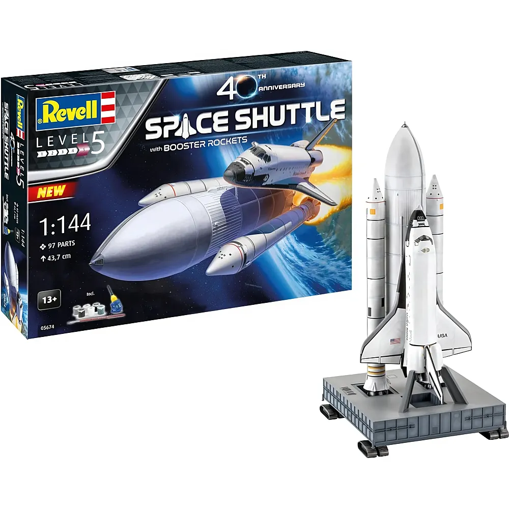 Revell Level 5 NASA Geschenkset Space Shuttle mit Booster Rockets 40th