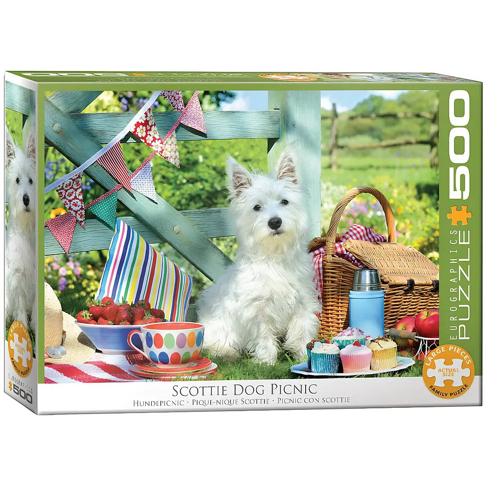 Eurographics Puzzle Hunde Picknick - 500 Teile