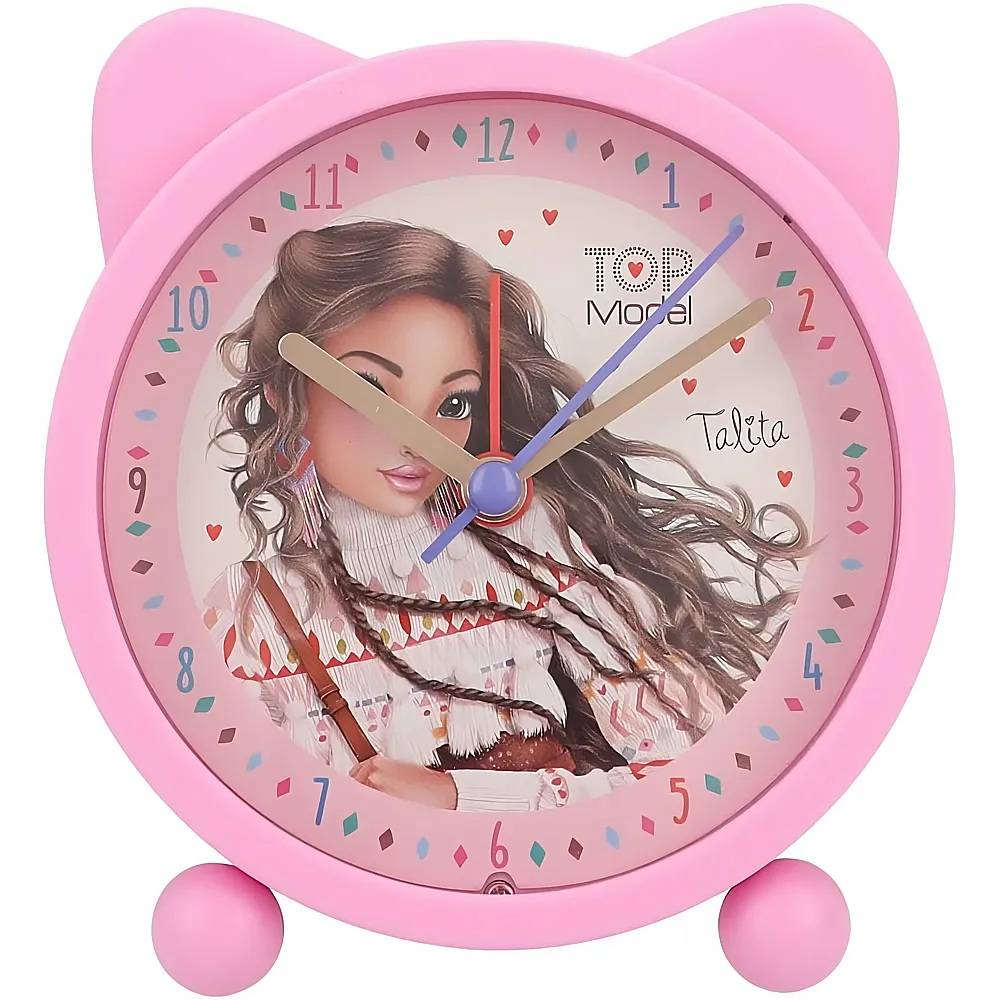Depesche Top Model Wecker lautlose Uhr mit Licht-Funktion Pink