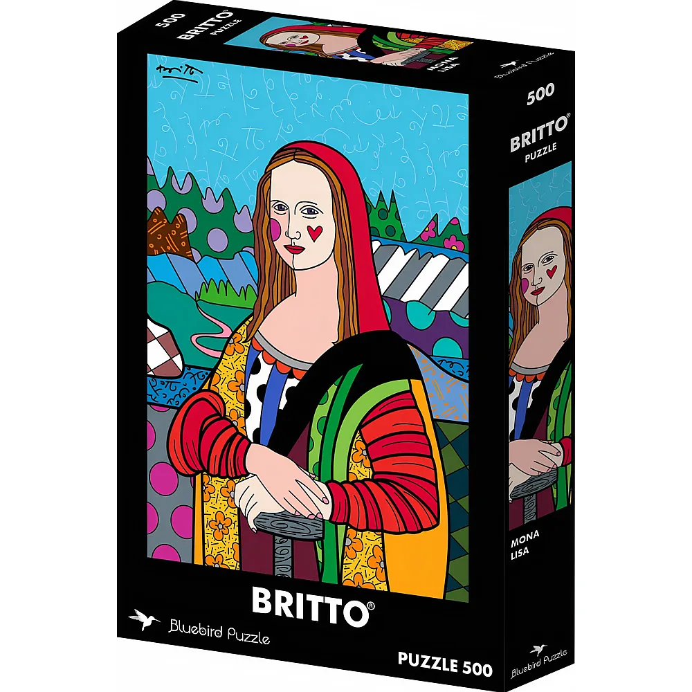 Bluebird Puzzle Romero Britto Mona Lisa - 500 Teile