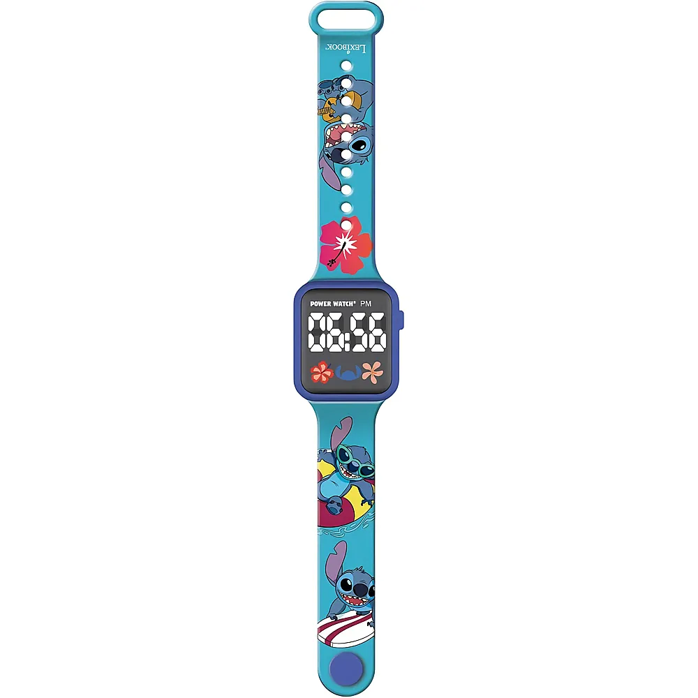 Lexibook Lilo & Stitch Digitaluhr, 12-Stunden- oder 24-Stunden-Anzeige Blau