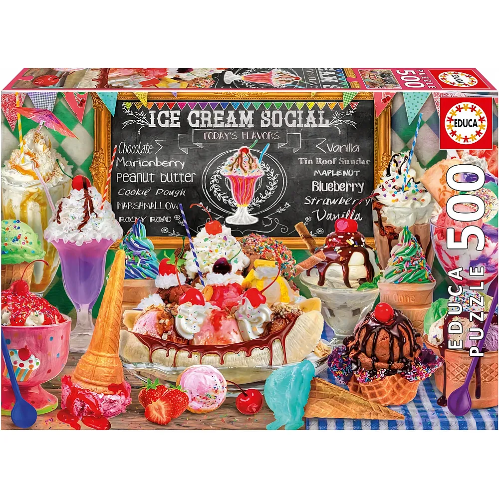 Educa Eisdiele inklusive Kleber Fix Puzzle 500Teile