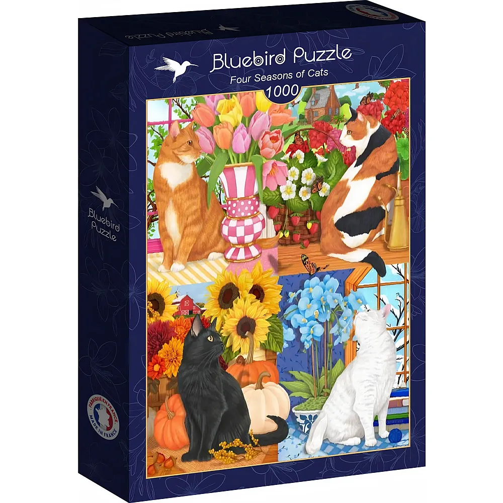 Bluebird Puzzle Die Vier Jahreszeiten der Katzen - 1000 Teile