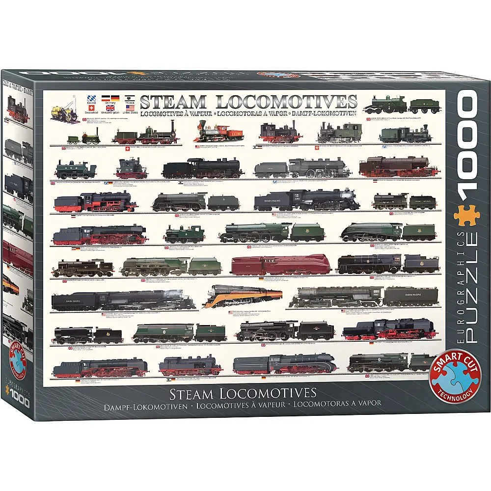 Eurographics Puzzle Dampf-Lokomotiven - 1000 Teile