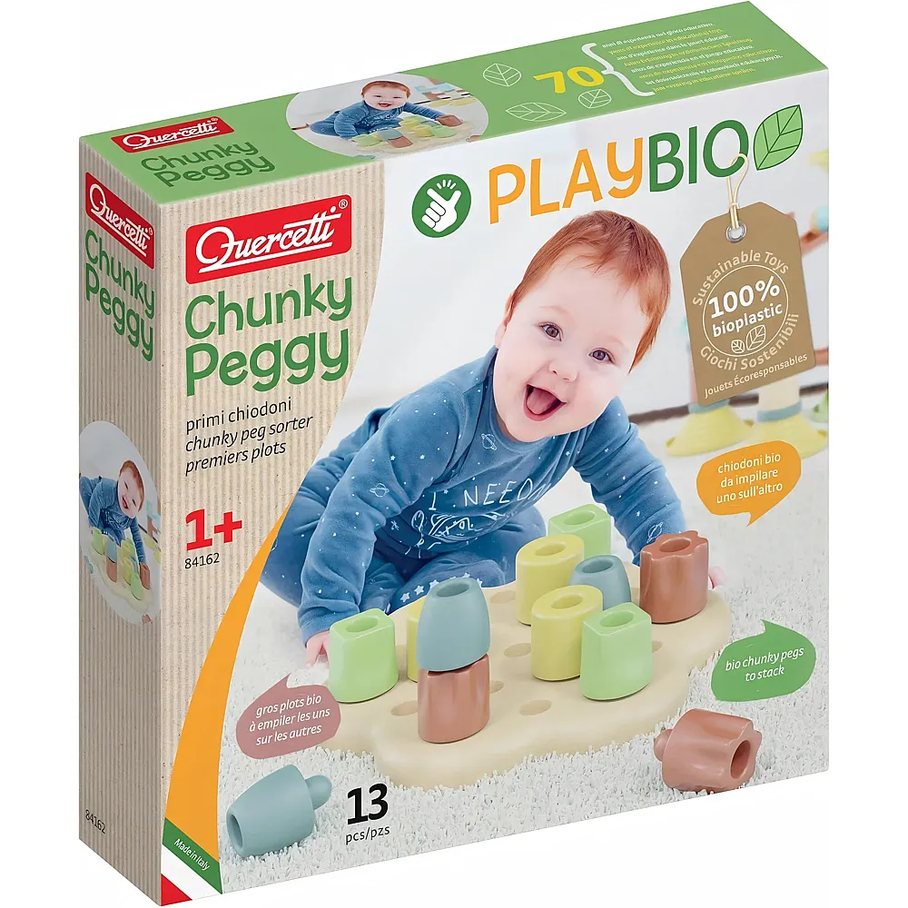 Quercetti PlayBio Maxi Insert Pins, 13 Stk