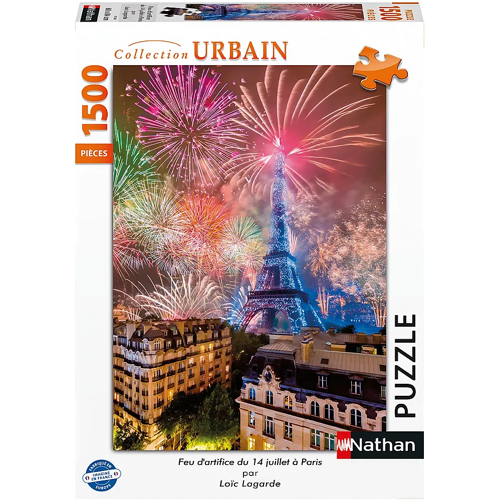 Nathan Puzzle Collection Urbain Feuerwerk �ber Paris 1500Teile
