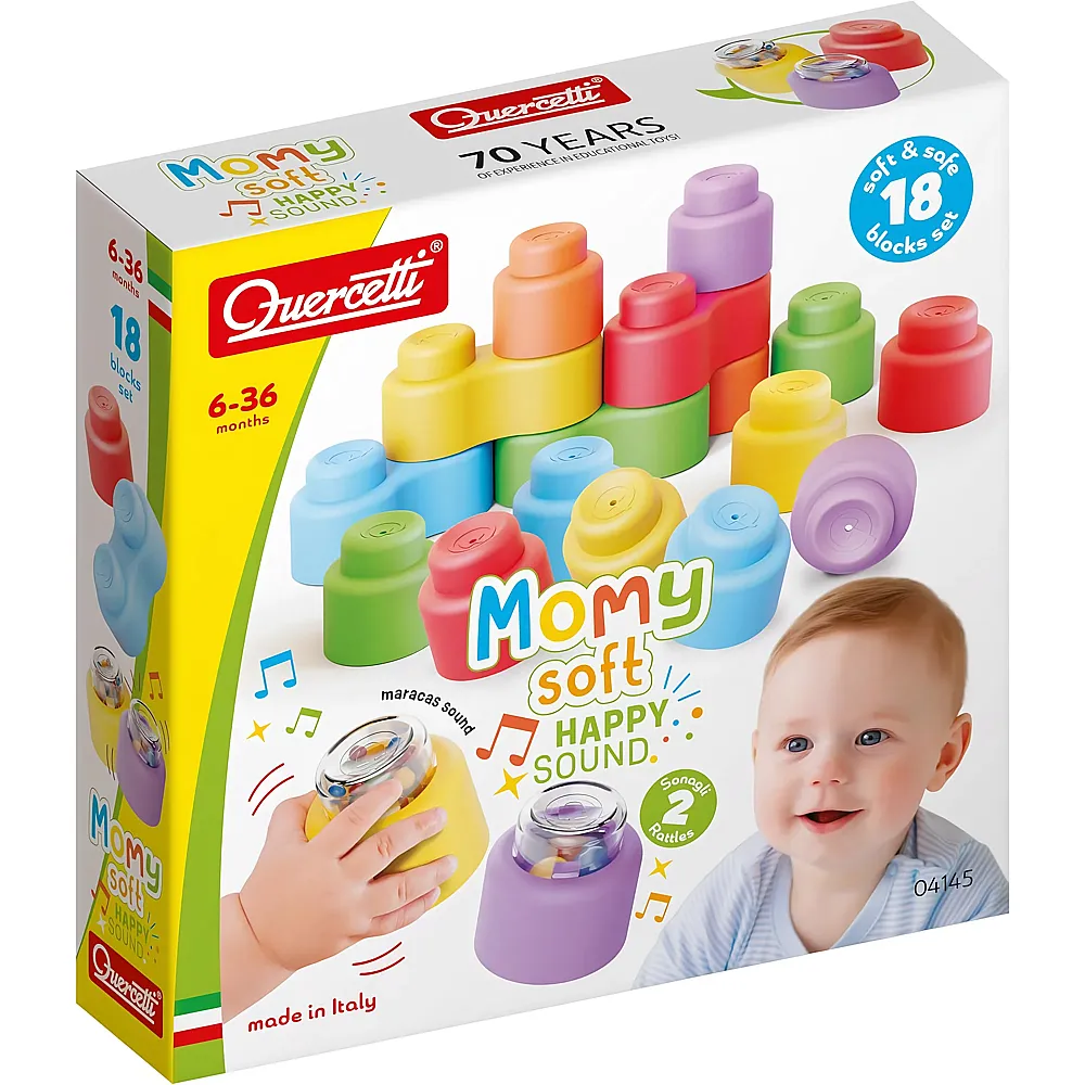 Quercetti Momy Softbausteine mit Sound, 18 St�ck.