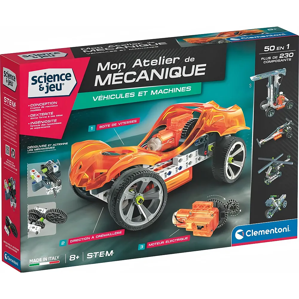 meinspielzeug - Clementoni science & jeu Mon Atelier de M�canique - Franais | Technische Baus�tze