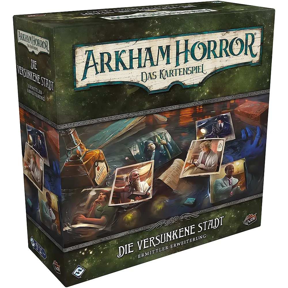 Fantasy Flight Games Arkham Horror Das Kartenspiel - Die versunkene Stadt Ermittler-Erweiterung - Deutsch - Kennerspiele