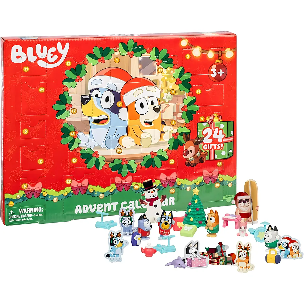 Moose Toys Bluey Adventskalender mit Minifiguren