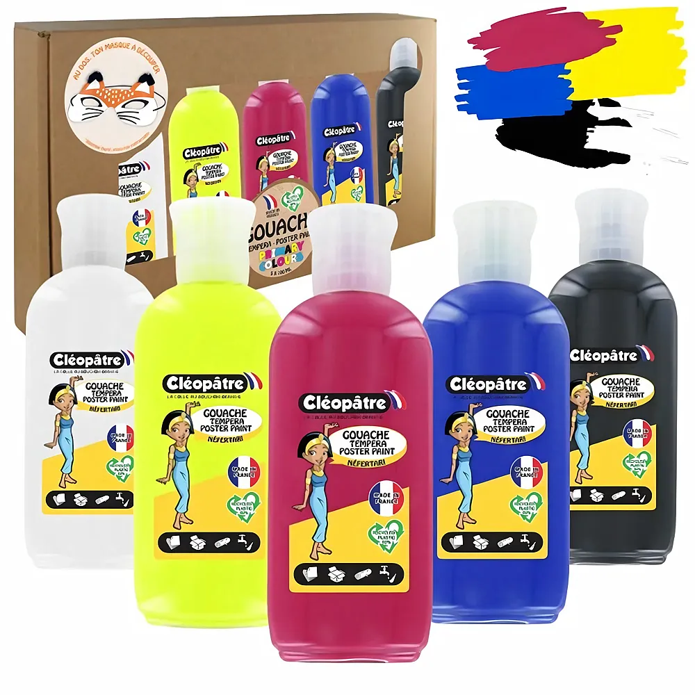Cleopatre Box Mit 5 Nefertary Gouache-farben JE 100 ML - Klassische FA - Suche