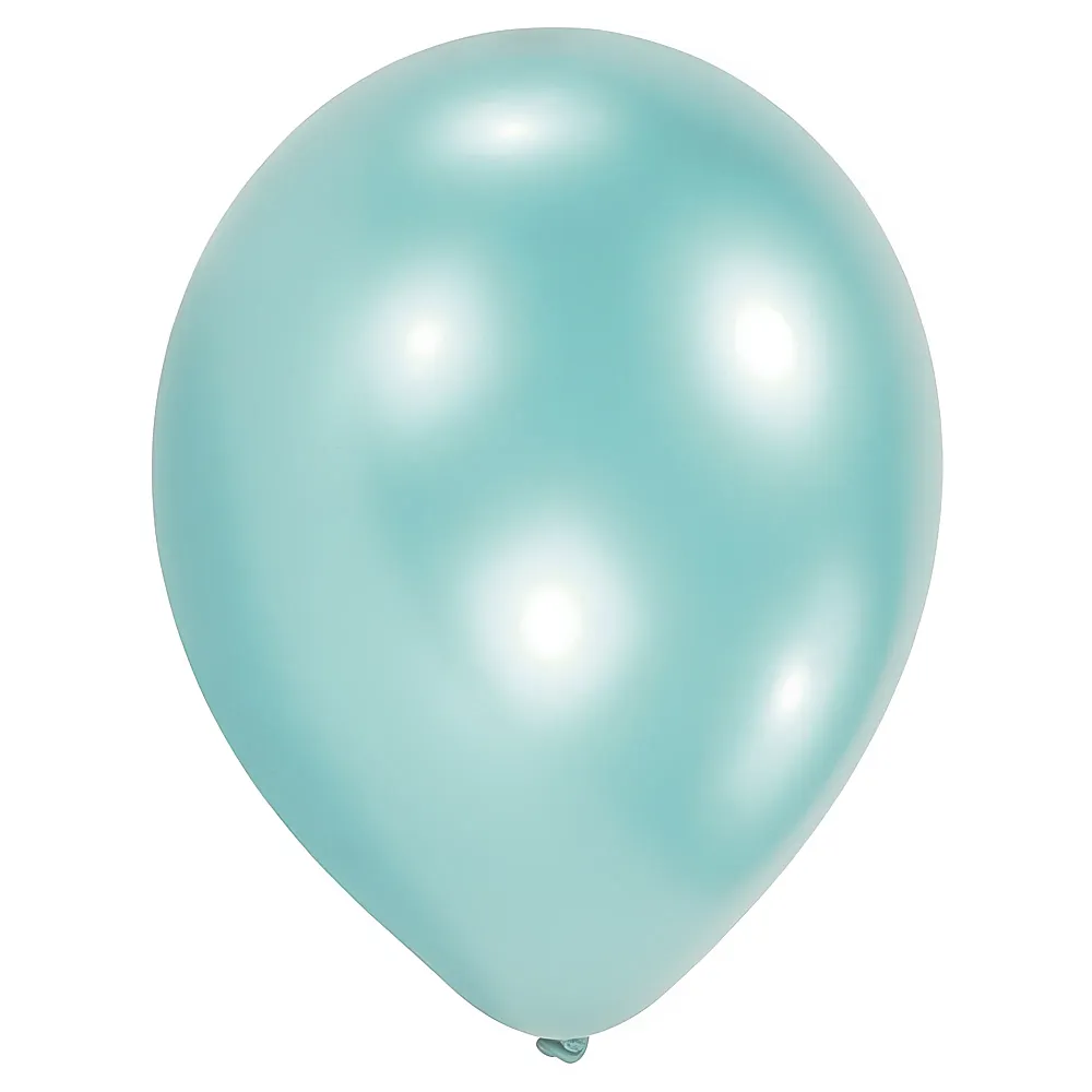 Amscan Ballone Perlmutt Carribean Blau 10Teile | Kindergeburtstag