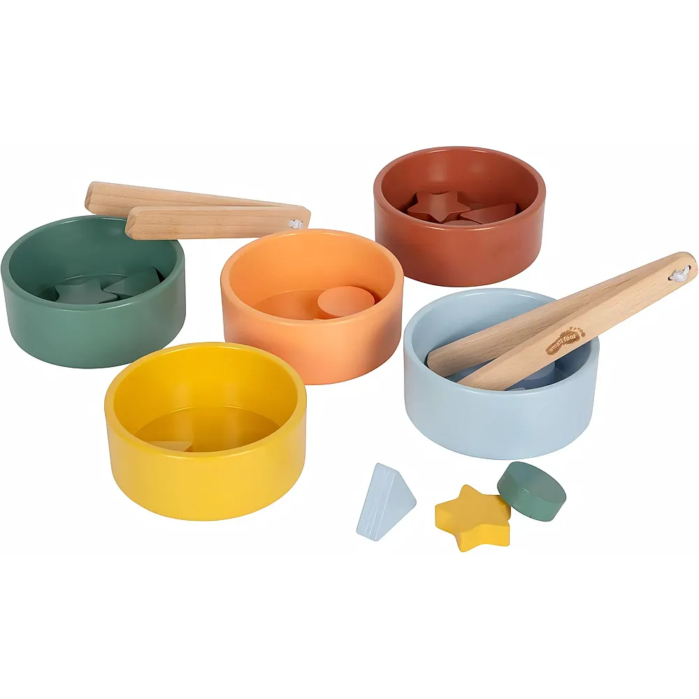 meinspielzeug - small foot Montessori-Sortierspiel aus Holz mit Zange | Stecken & Sortieren