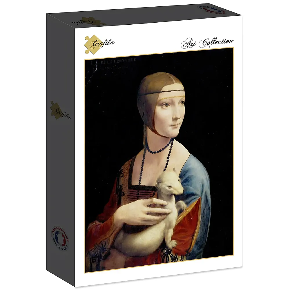 Grafika Puzzle Art Collection Leonardo da Vinci: Dame mit dem Hermelin, 1489-1490 - 2000 Teile
