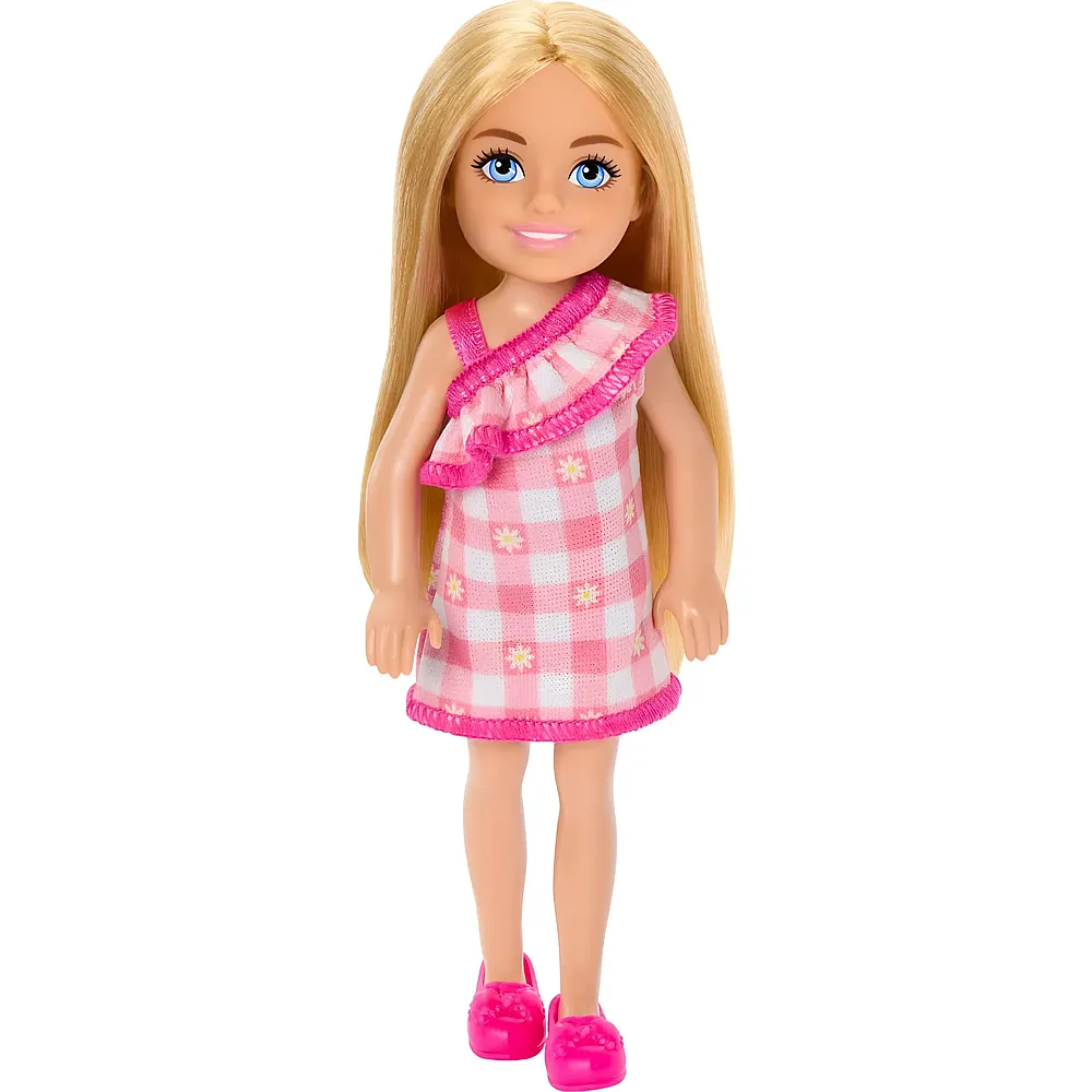 Barbie Chelsea Puppe mit kariertem Kleid
