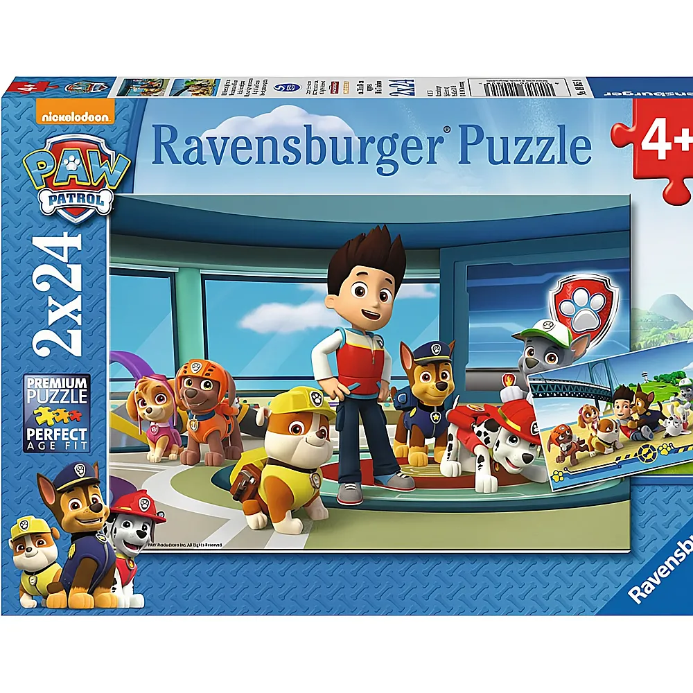 Ravensburger Puzzle Paw Patrol Hilfsbereite Sprnasen 2x24