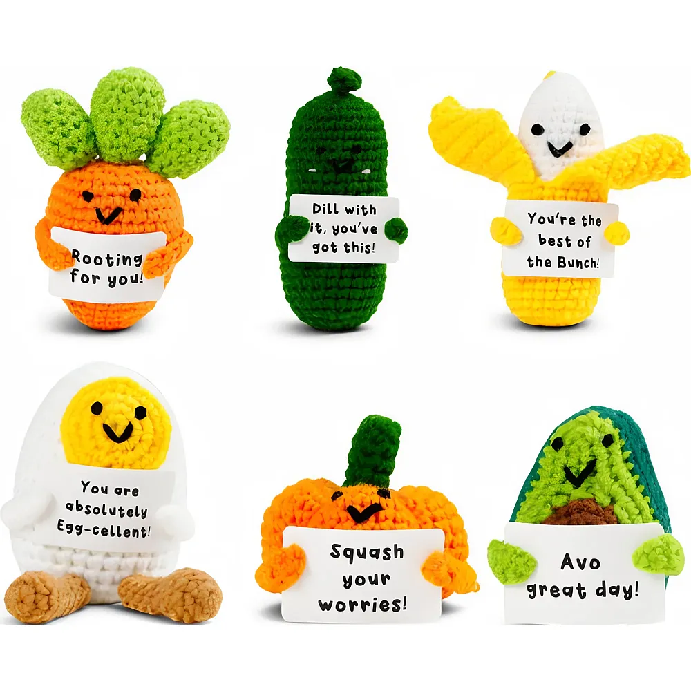 Puckator Crochet Fr�chte + Gem�se ass. Positive Emotional Support