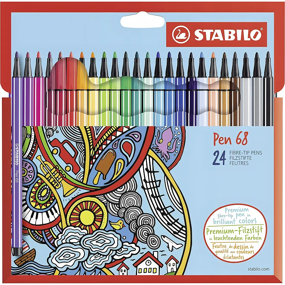Stabilo Premium-Filzstift Pen 68 - 24 Teile