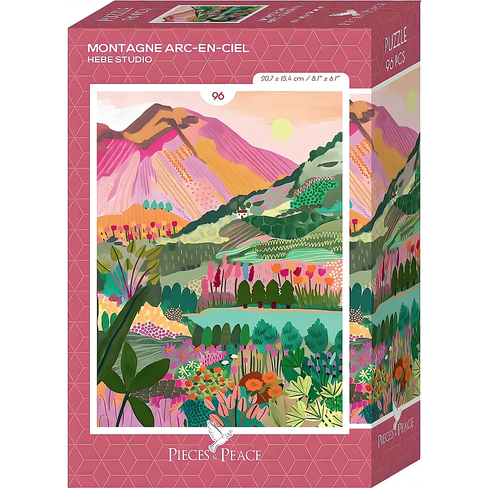 Pieces & Peace Puzzle Mini Rainbow Mountain - 96 Teile