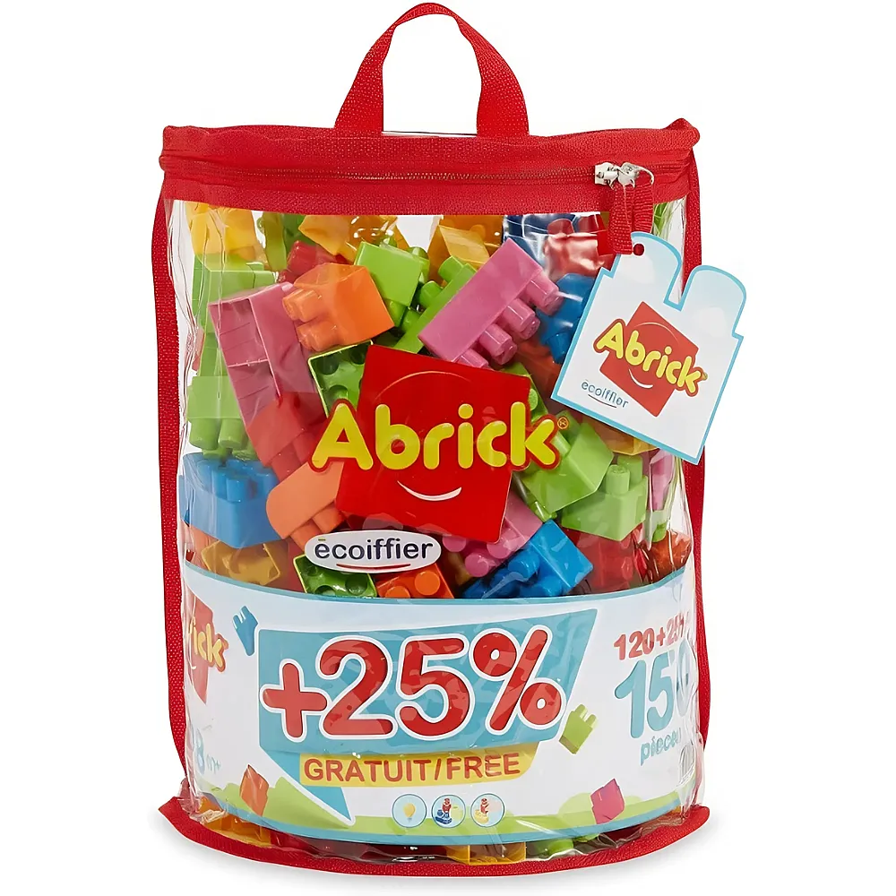 Abrick Ziegelbeutel - 150 Teile - Grosse Klemmbausteine