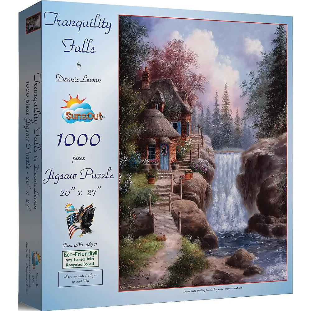 SunsOut Puzzle Dennis Lewan Tranquility Falls - 1000 Teile
