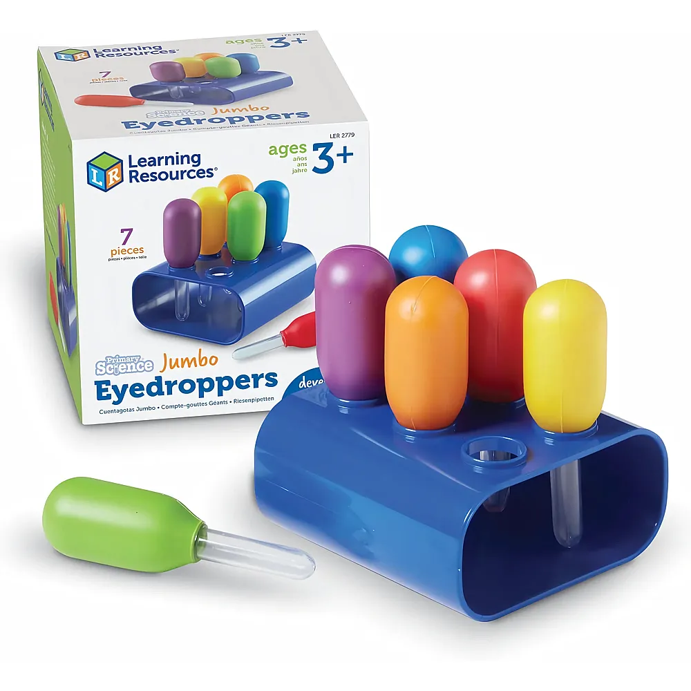 Learning Resources Riesen-Pipetten  Set mit 6 St�ck & Halterung