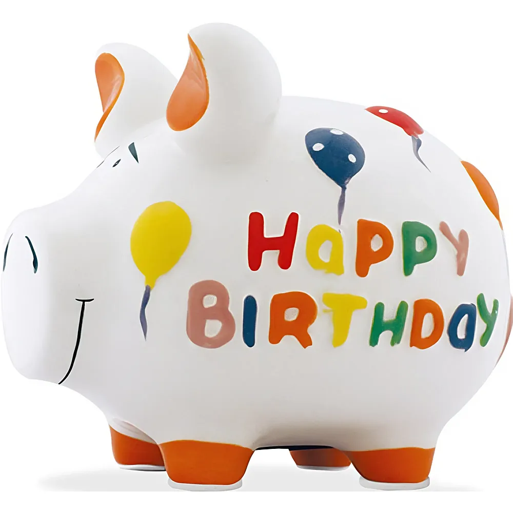 KCG Sparschwein Happy Birthday aus Keramik - Suche