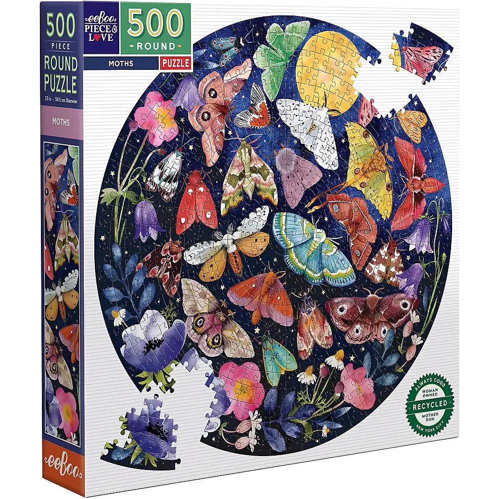 eeBoo Puzzle Motten 500Teile