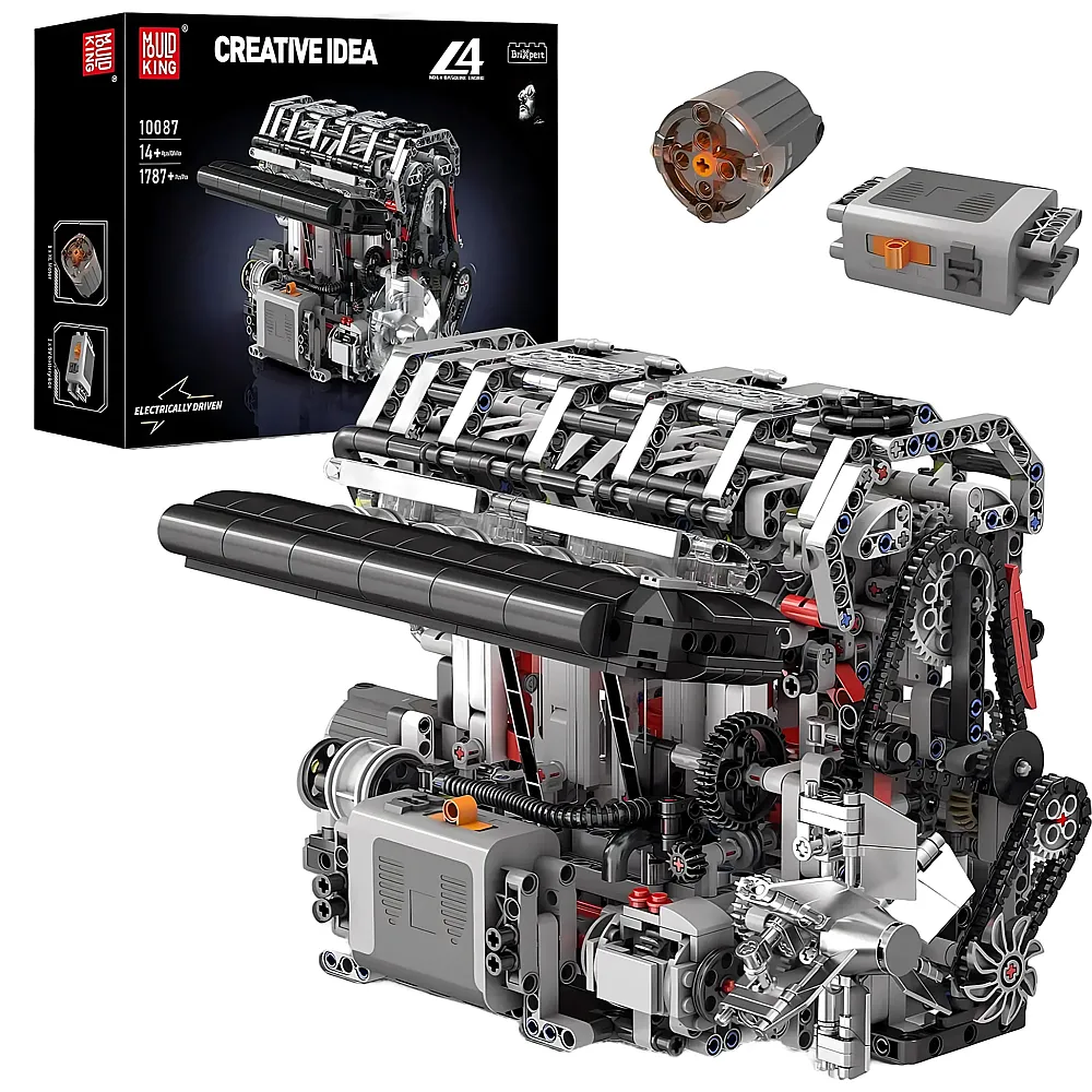 Mould King Creative Idea Vier Zylinder Reihenmotor 10087