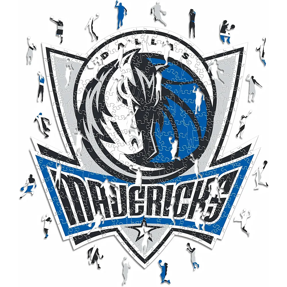 meinspielzeug - Iconic Puzzle Dallas Mavericks Logo 270Teile NBA | Holzpuzzle