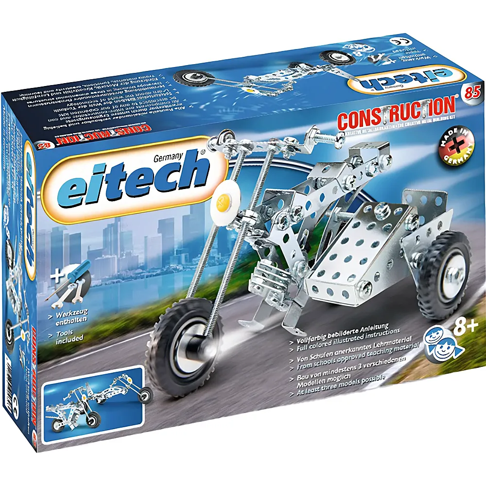 eitech Construction Motorrad mit Beiwagen