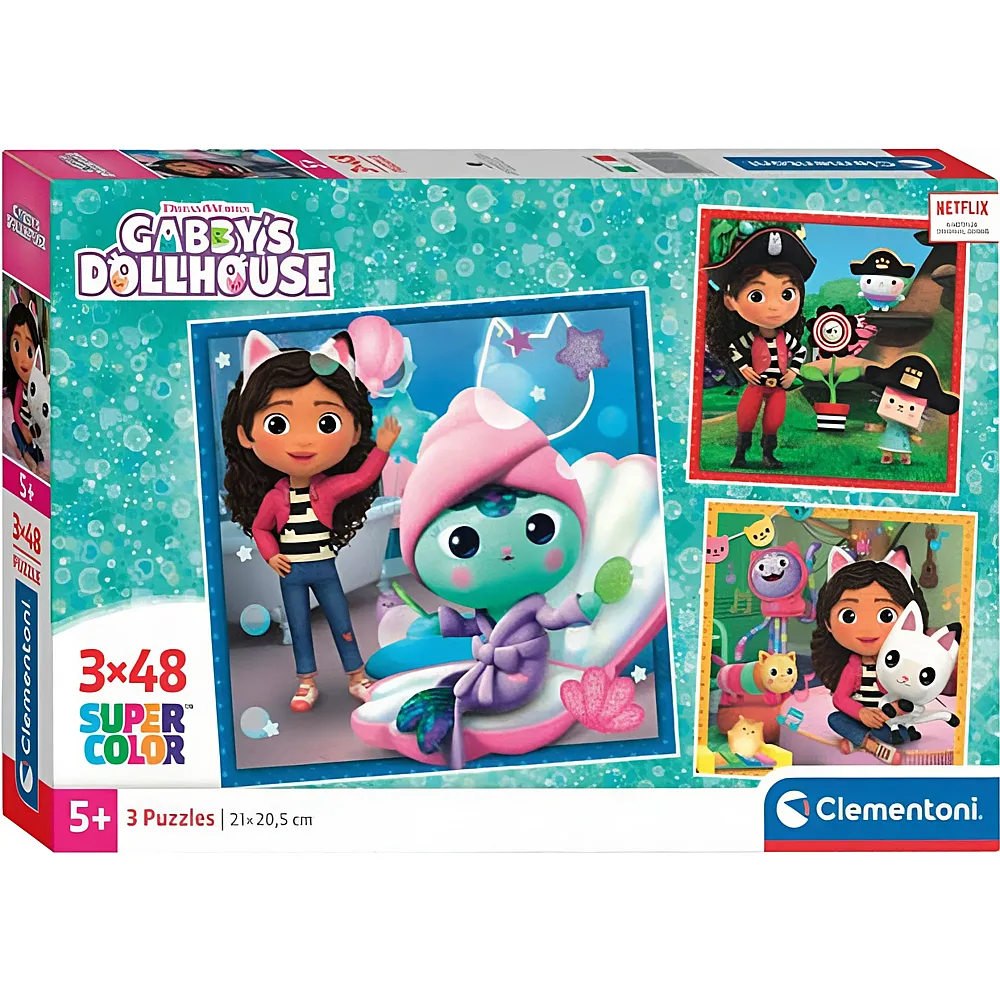Clementoni Puzzle Supercolor 3in1 Gabby's Dollhouse - 48 Teile
