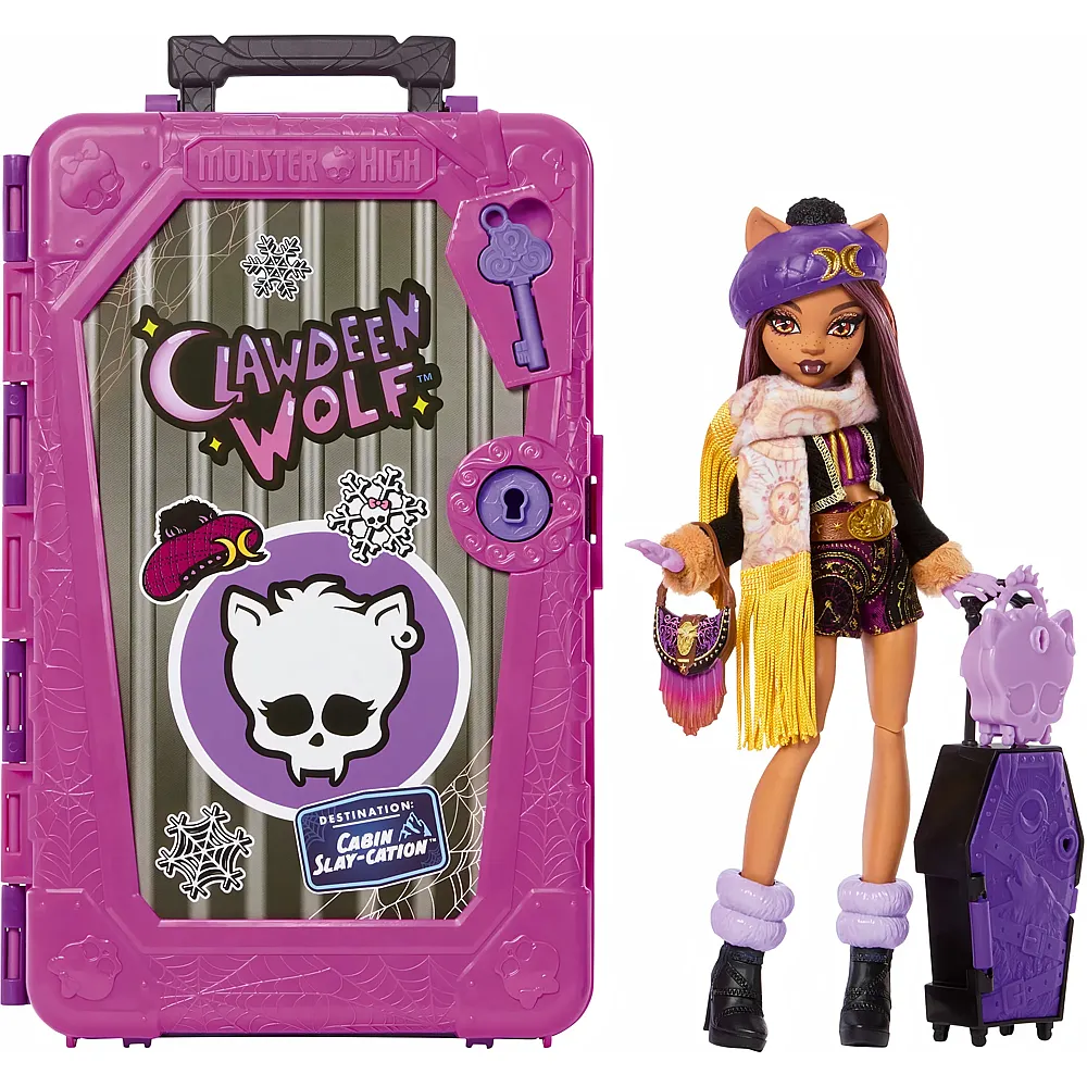 Mattel Monster High Skullimate Clawdeen Wolf Secrets, Puppe, Koffer,