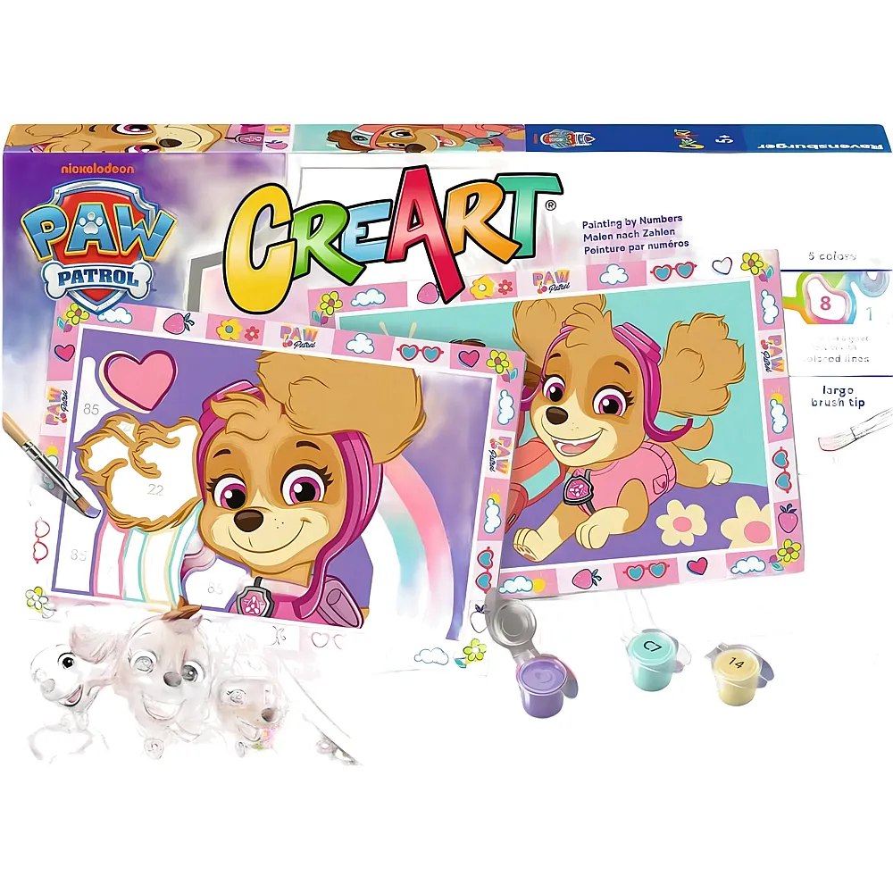 Ravensburger CreArt Paw Patrol Malen nach Zahlen Skye & Liberty