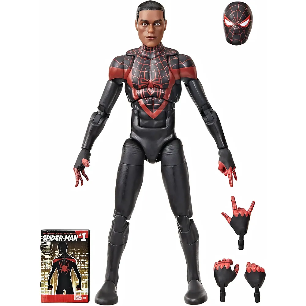 meinspielzeug - Hasbro Marvel Legends Ultimate Miles Morales Spider-Man - 15 cm Spiderman | Actionfiguren