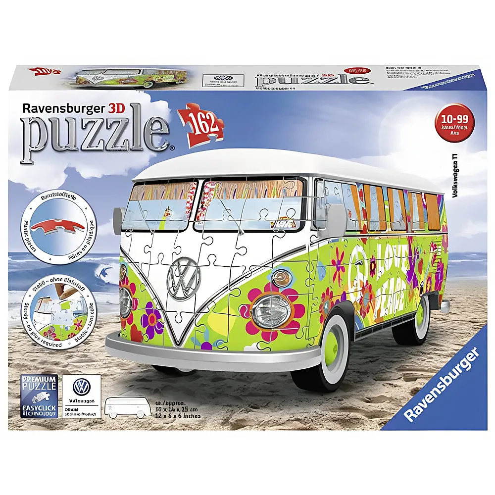 Ravensburger Puzzle Volkswagen T1 im Hippie-Stil 162Teile