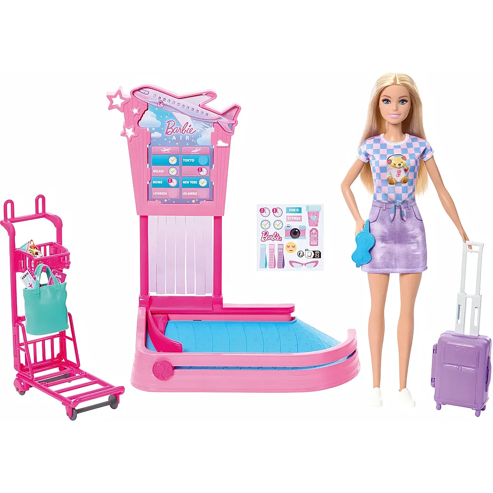 Barbie Familie & Freunde Kofferband Spielset mit Puppe