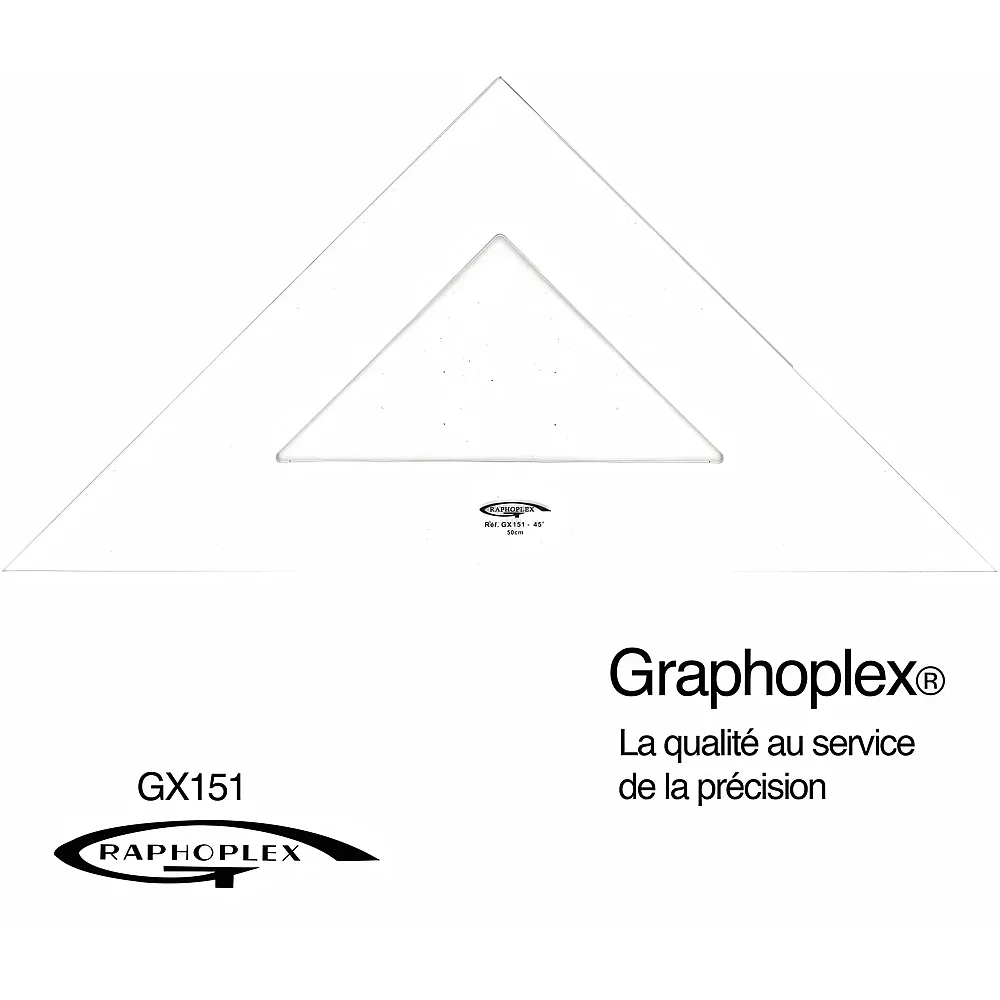 OZ International Equerre 45� 3 Bords Droits 50cm - Suche