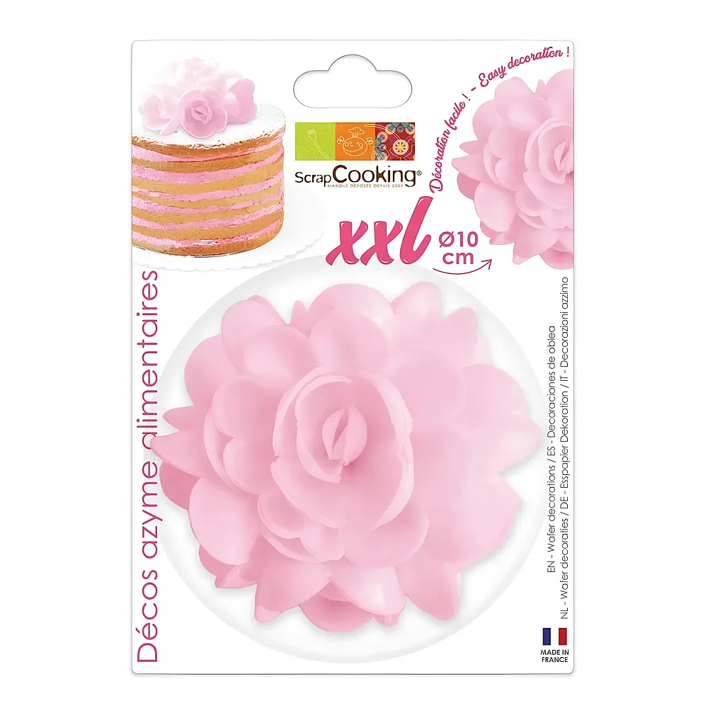 ScrapCooking Cake Topper - essbare Rose xxl Pink