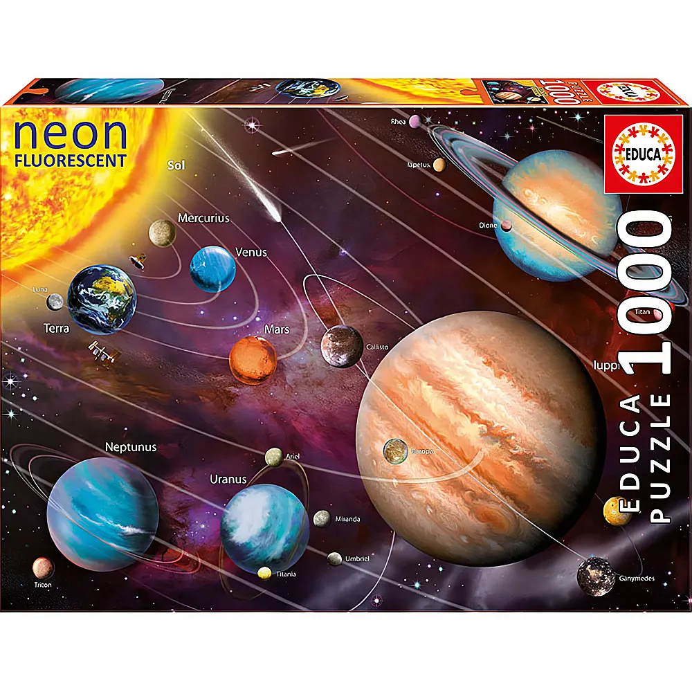 Educa Puzzle Neon Sonnensystem 1000Teile