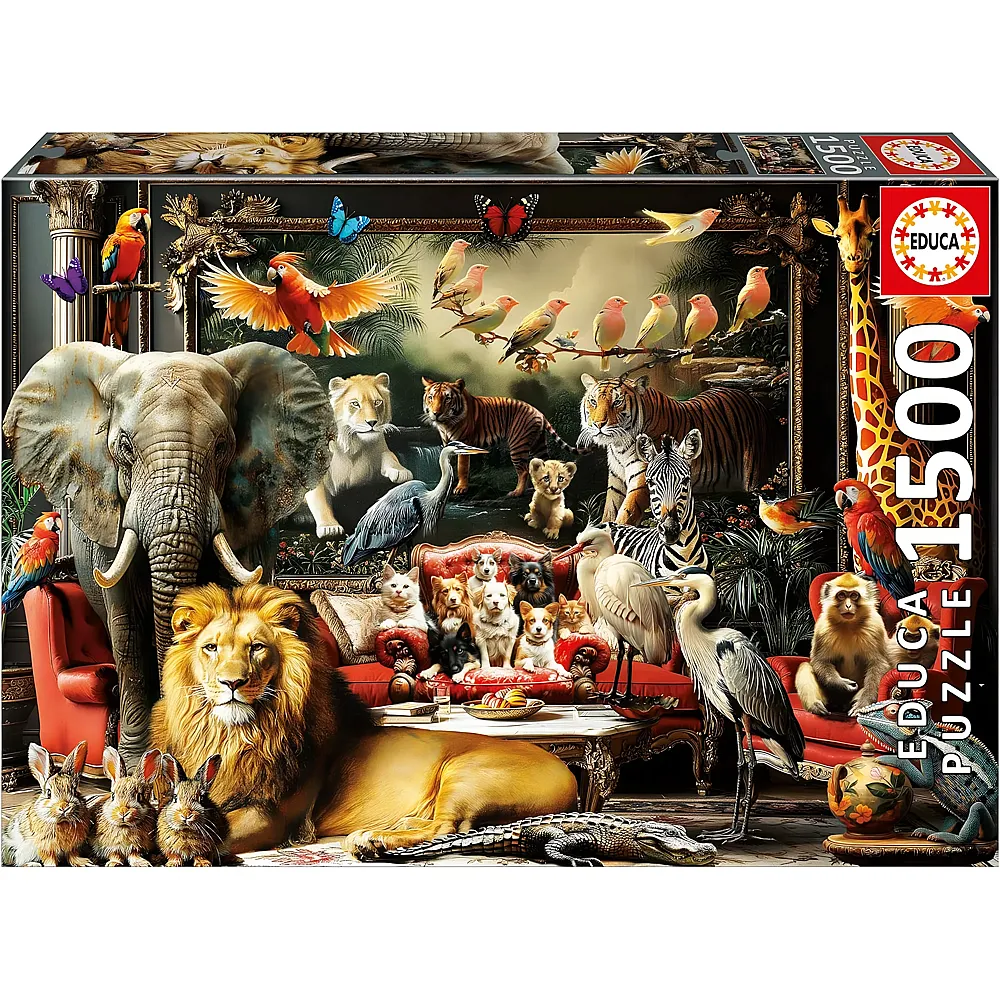 Educa Puzzle Die Tiervilla - 1500 Teile