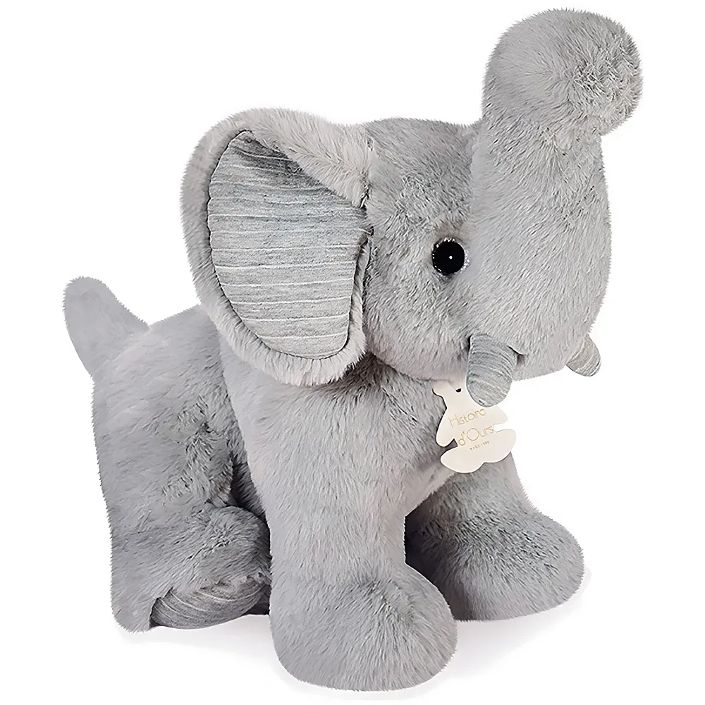 Doudou et Compagnie Preppy Chic Elefant grau 35cm | Wildtiere Plsch