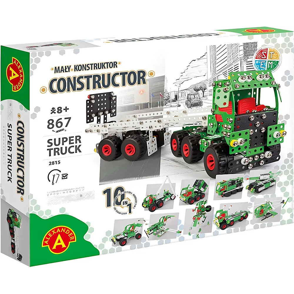 Alexander Constructor Pro Super Truck 10in1 867Teile | Technische Baustze