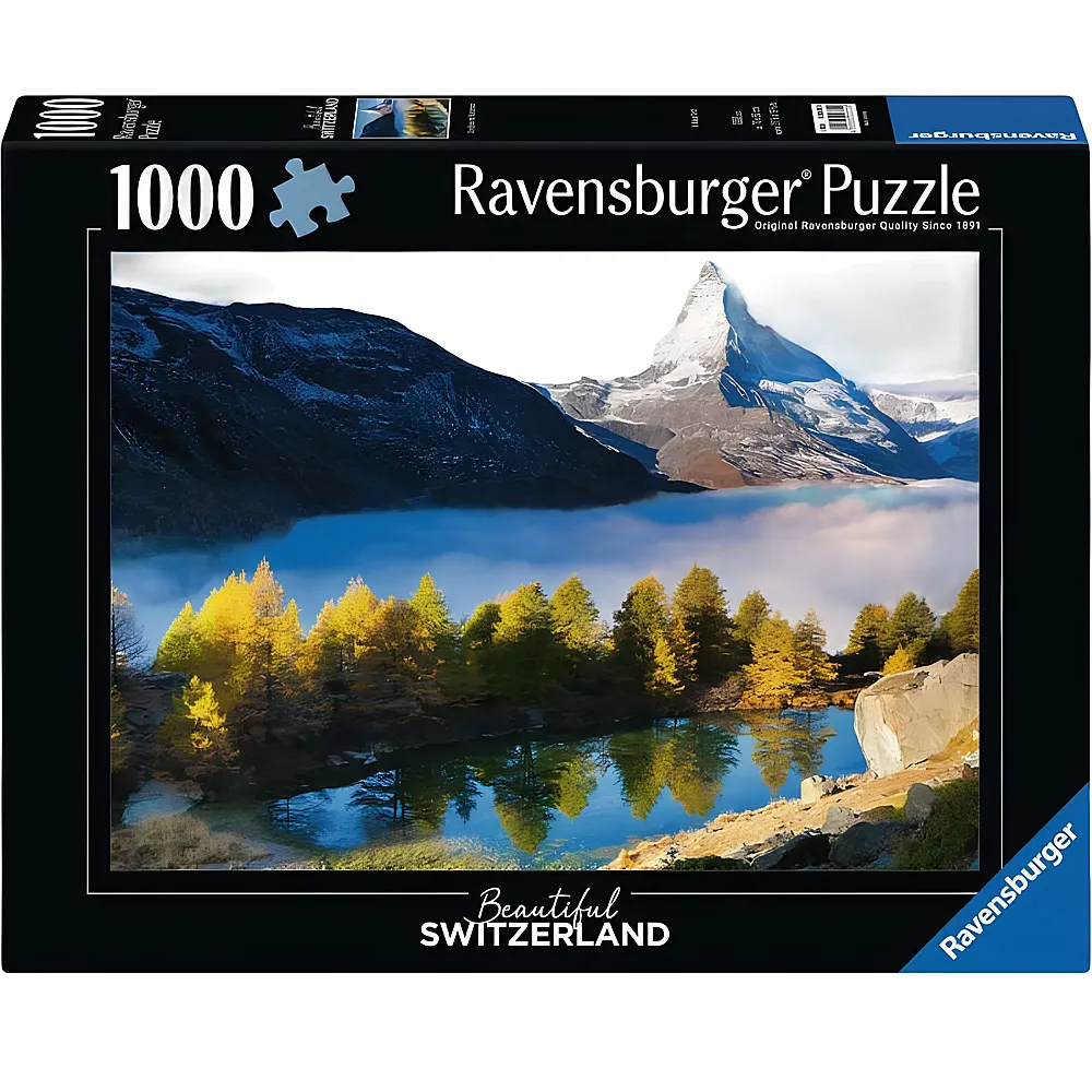 Ravensburger Puzzle Beautiful Switzerland Grindjisee mit Matterhorn 1000Teile